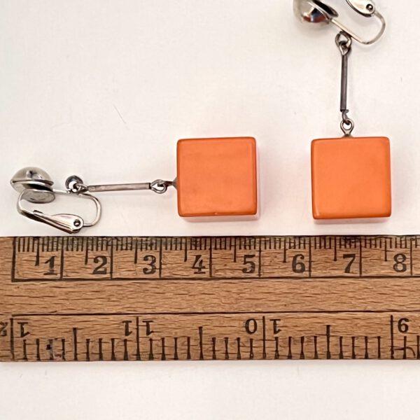 Ear clips bakelite cubes - Image 4