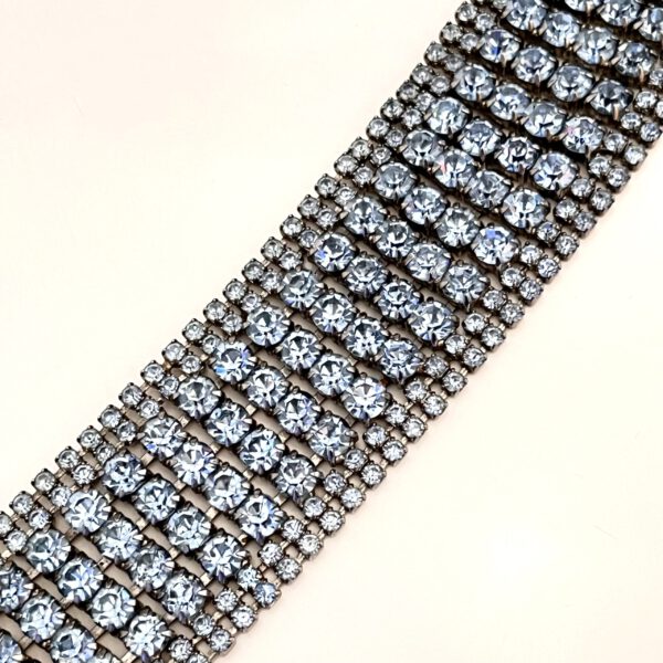 Wide blue rhinestone bracelet - Image 3