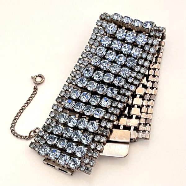 Wide blue rhinestone bracelet - Image 6