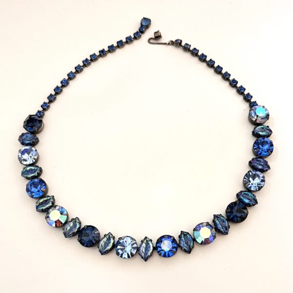 Blaues Strasscollier von Regency