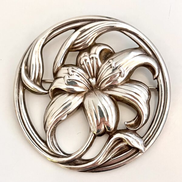 Silberbrosche Jugendstil