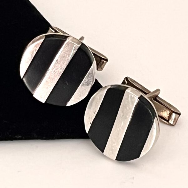 Manschettenknöpfe Sterlingsilber Onyx