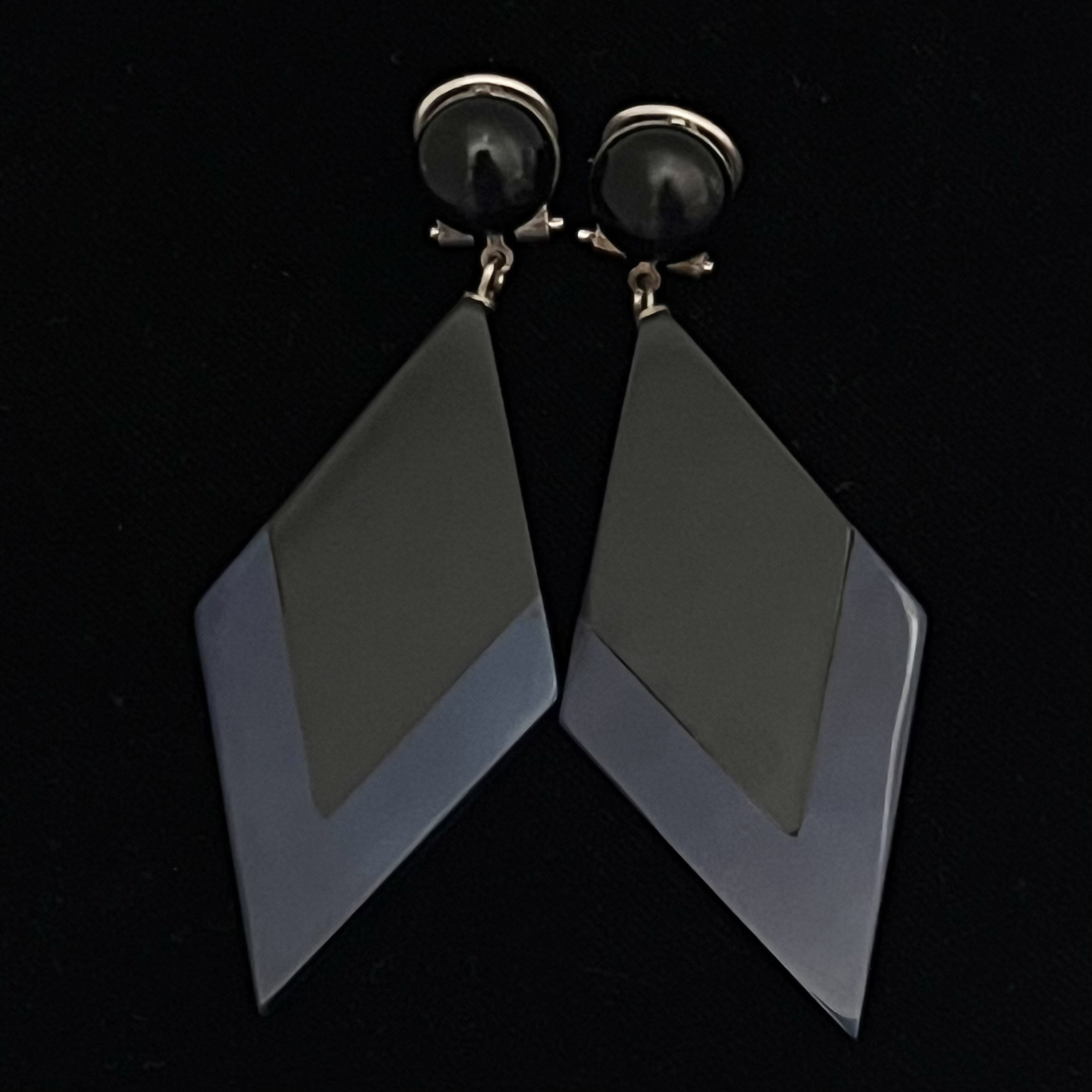 Art Deco Ohrclips Galalith