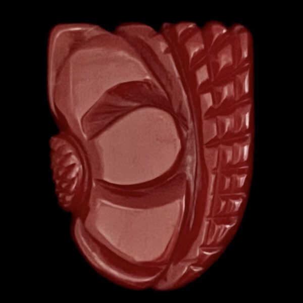 Bakelit Dressclip Art Deco rot