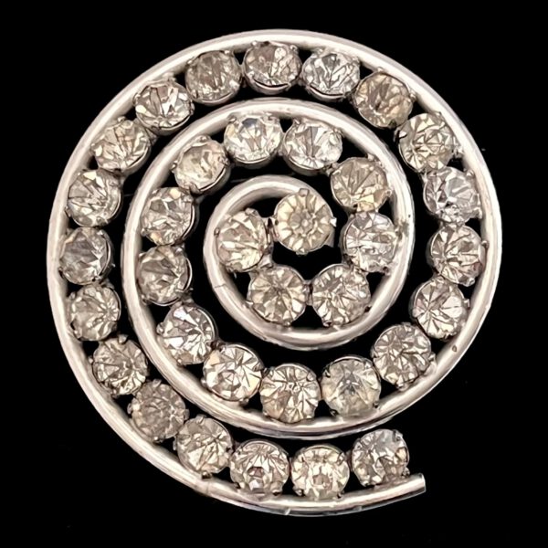 Swirl Brosche Strass