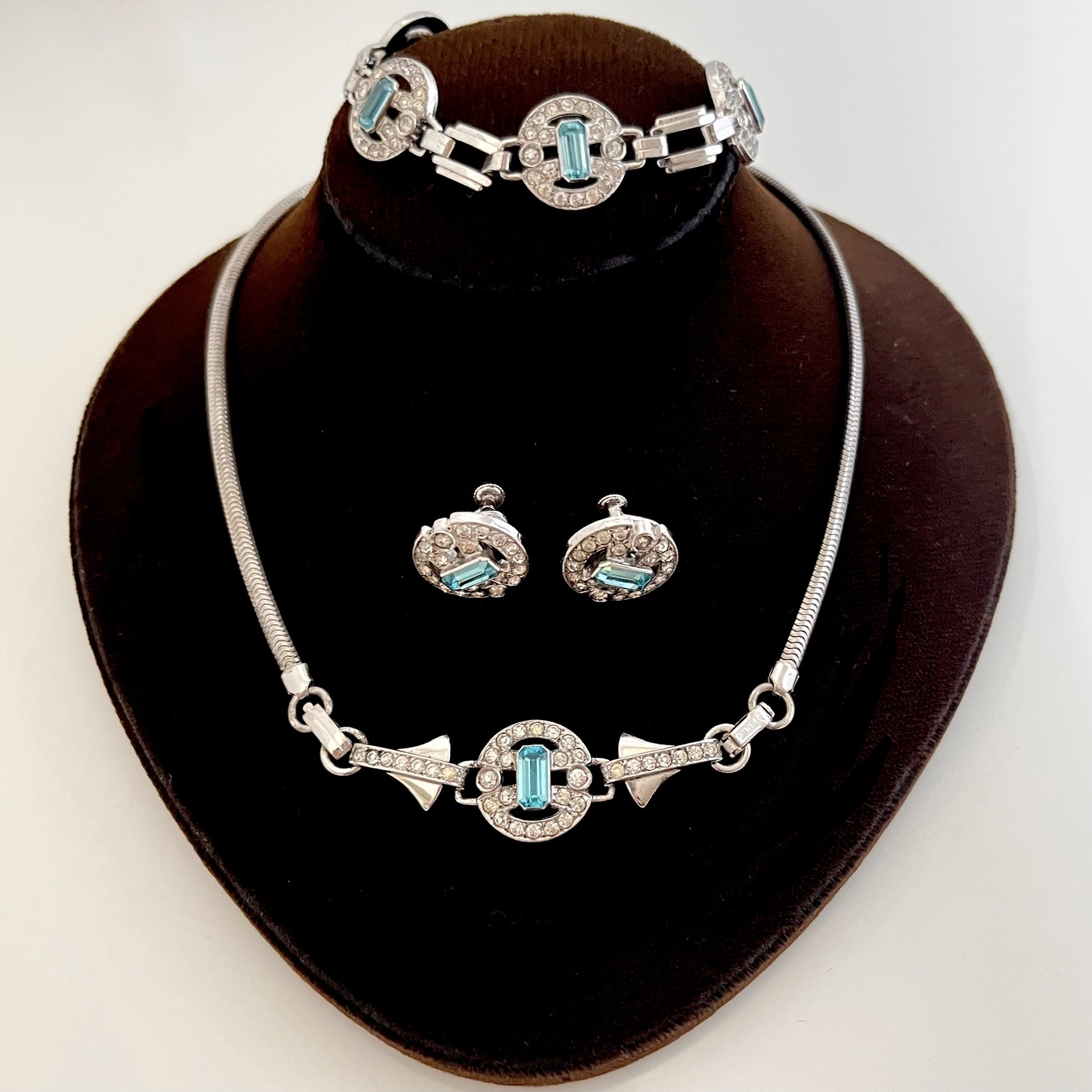 Sterling und Strass Schmuckset