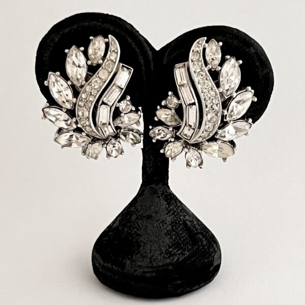 1950er Jahre Trifari Strassohrclips