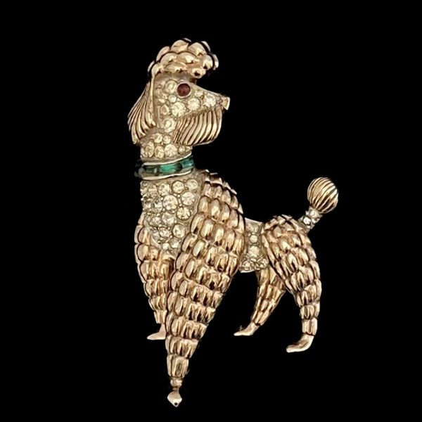 Pudelbrosche Vintage Trifari