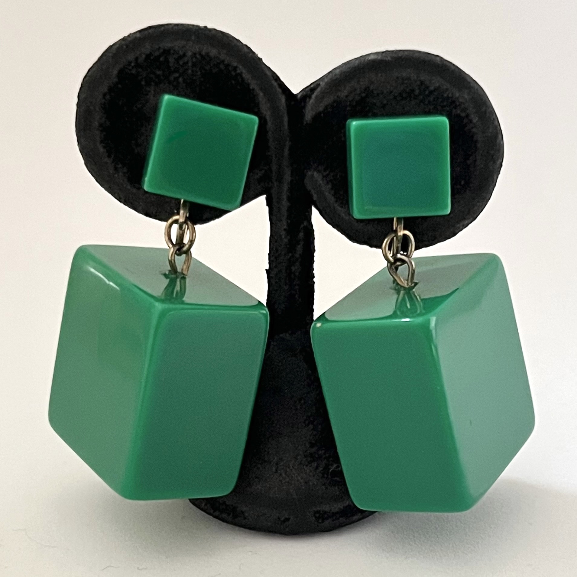 Grüne Vintage Ohrclips