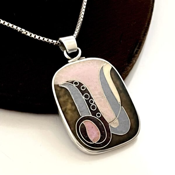 Abstrakter Anhänger Mid Century Mattemaille