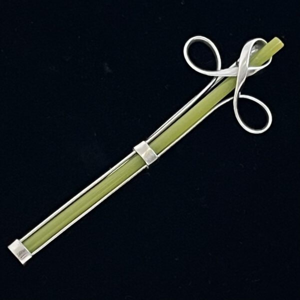 Art Deco Chrom und Bakelitbrosche