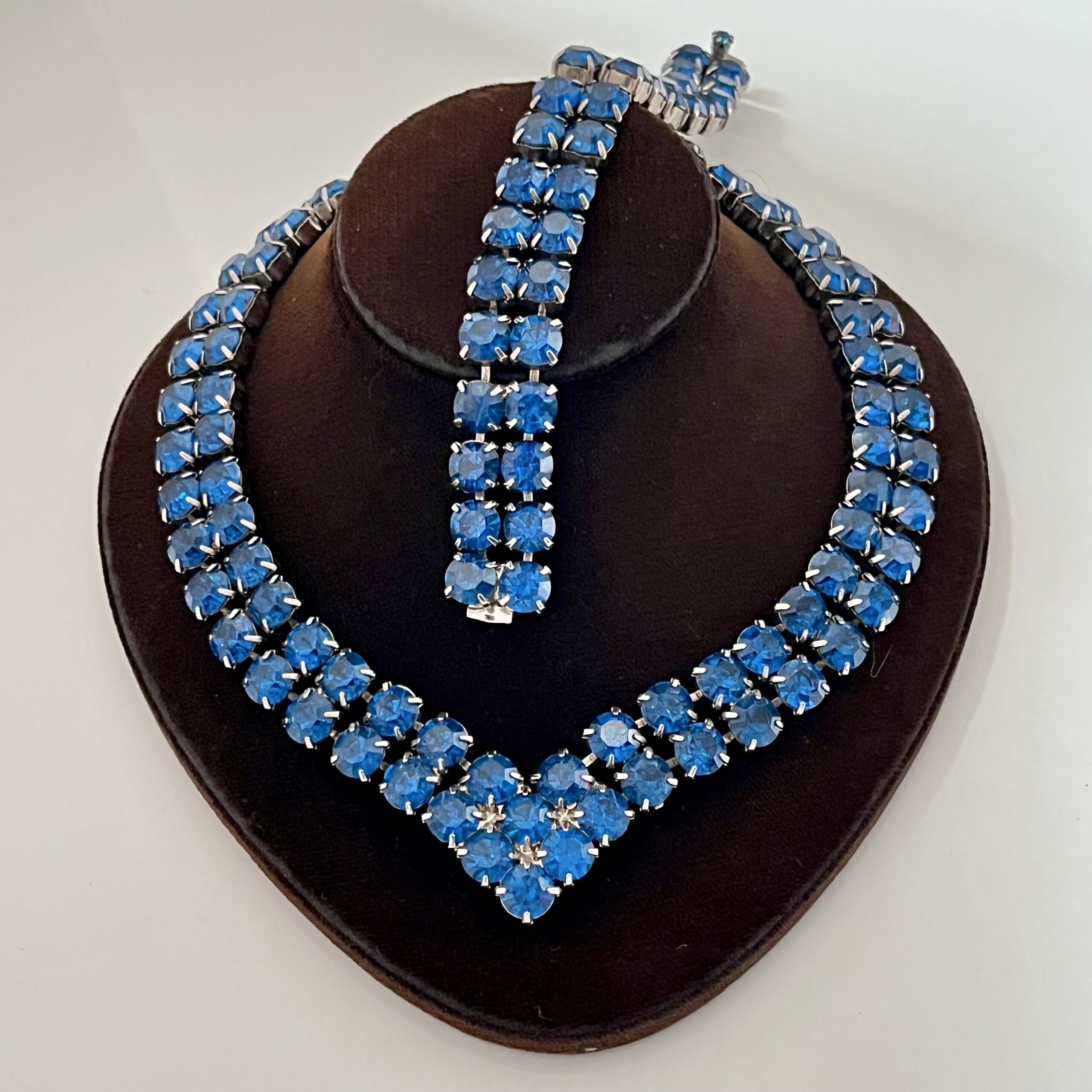 Strass Collier und Armband Vintage