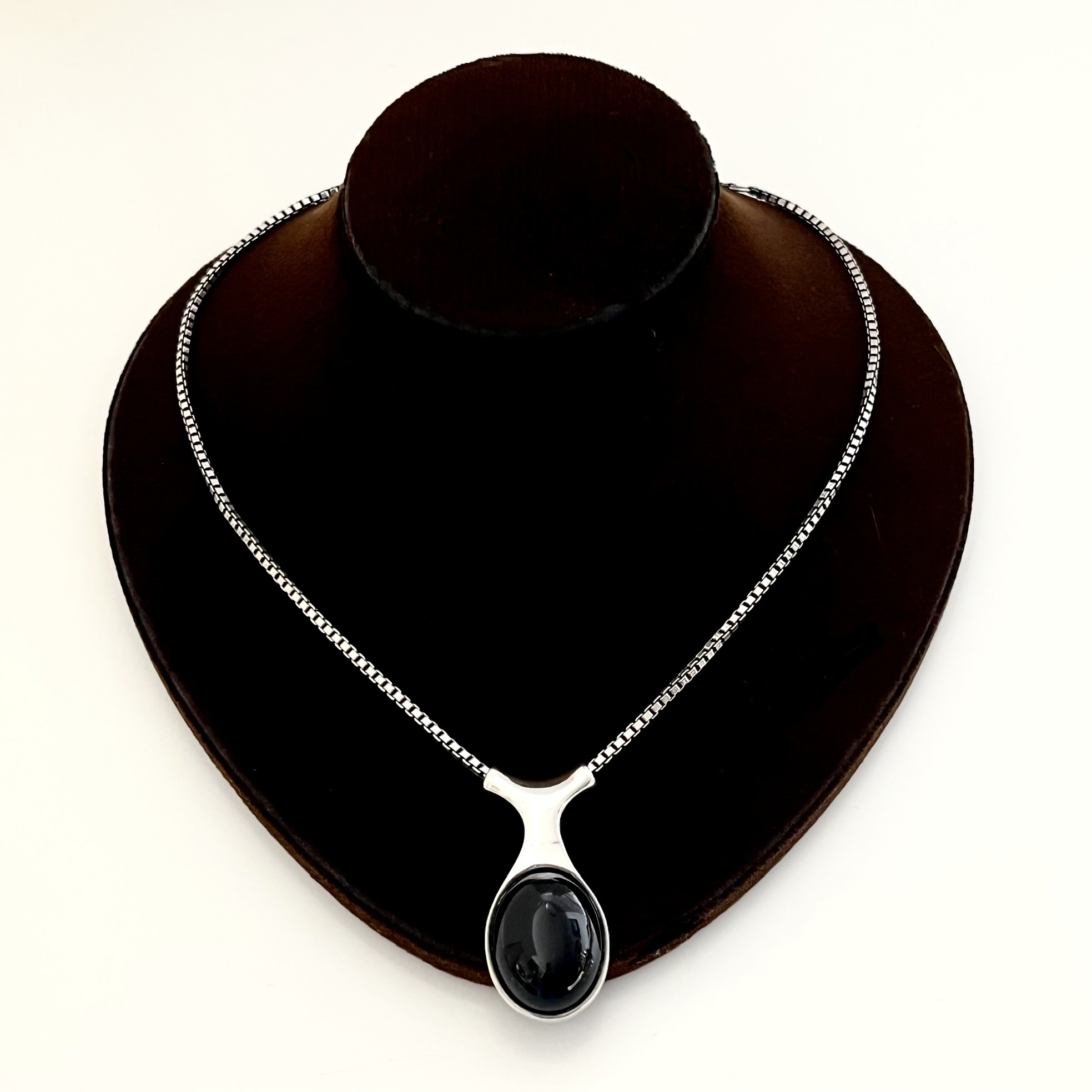 FS 925 Silber Onyx Anhänger Kette