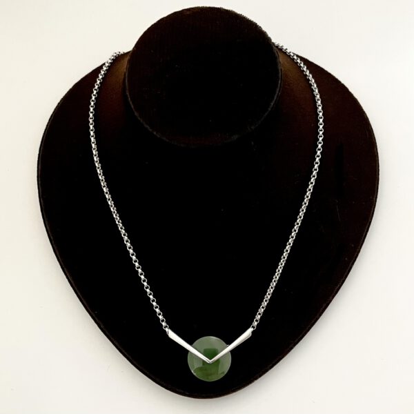 1970er Jahre Kette Jade und Silber